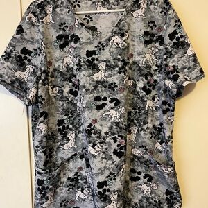 Disney Dalmatians XL Scrub Top